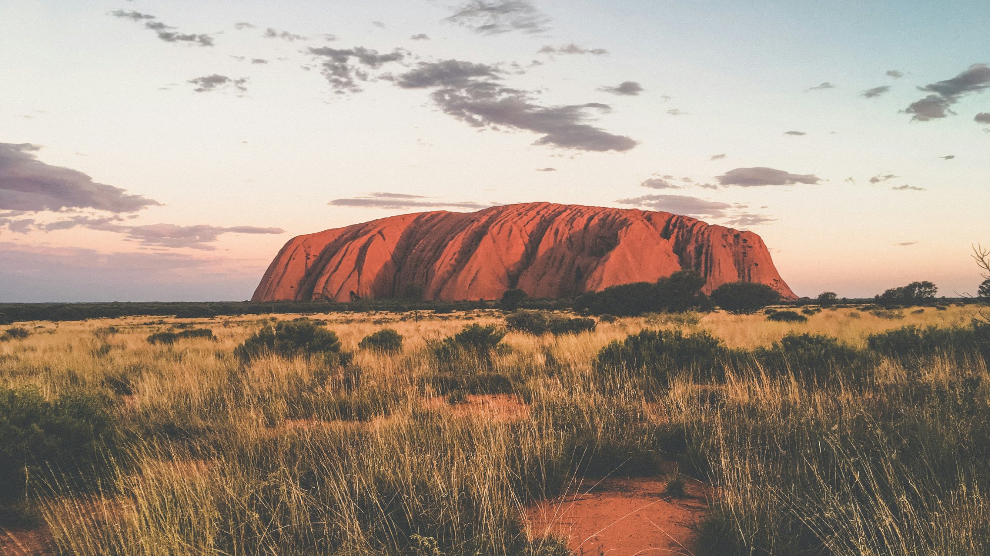 Australian red outback landscape — where Dreamtime has shaped reality for 65,000 years