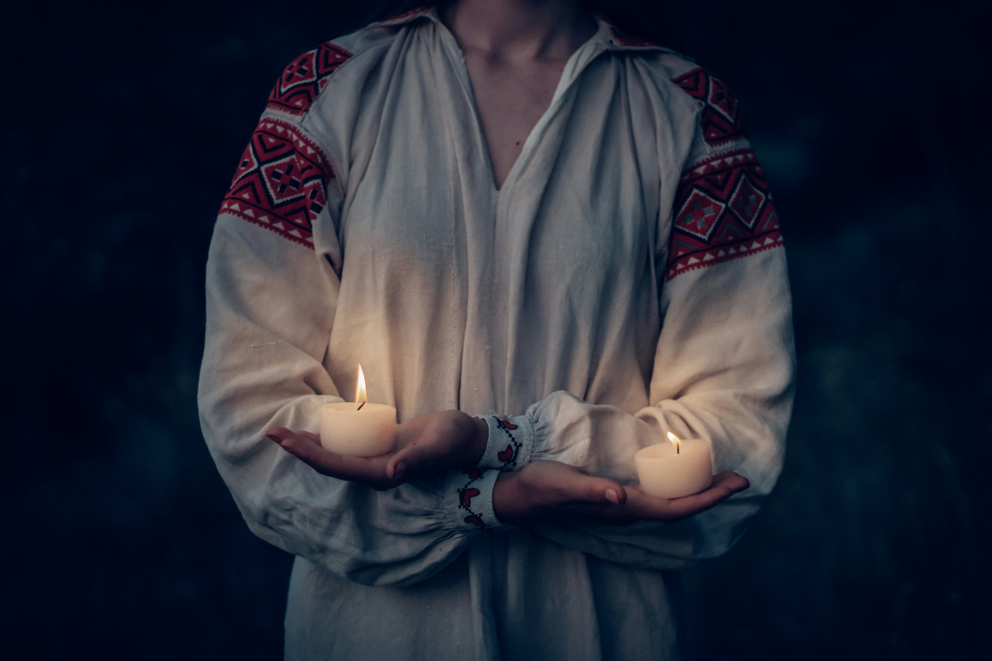 Dark misty forest — where the Slavic Mora stalks sleepers at night